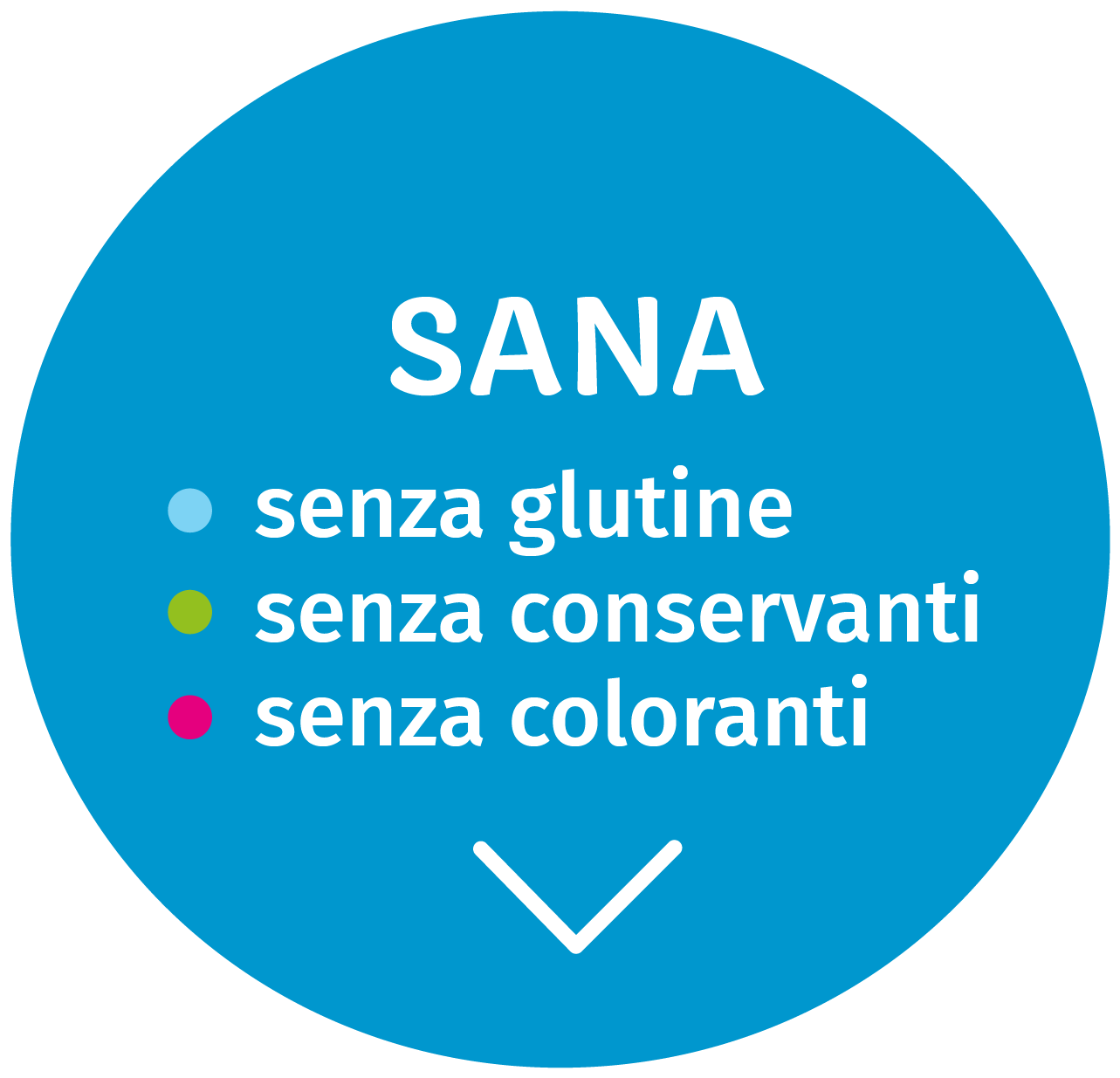 Sana: senza glutine, senza conservanti, senza coloranti