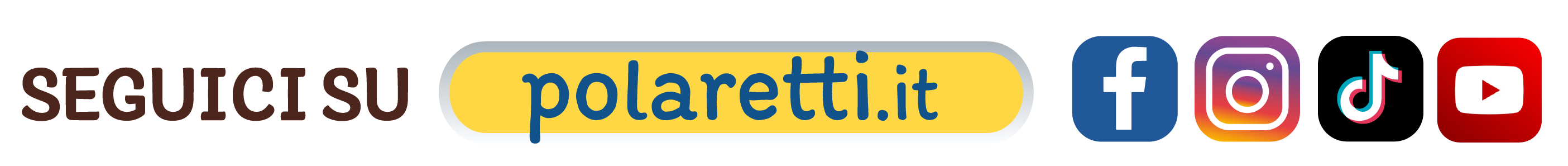 Seguici su polaretti.it — Facebook, Instagram, TikTok, YouTube